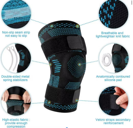 Knäskydd med stödfjädring