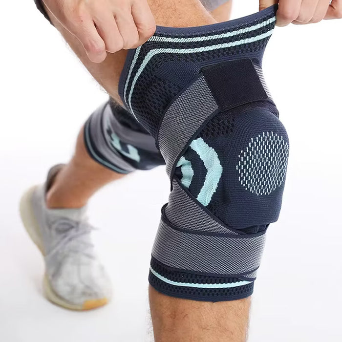 Knäskydd med fjädring