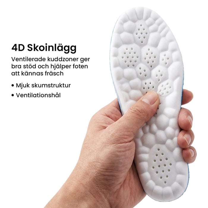 4D stötdämpande inläggssulor