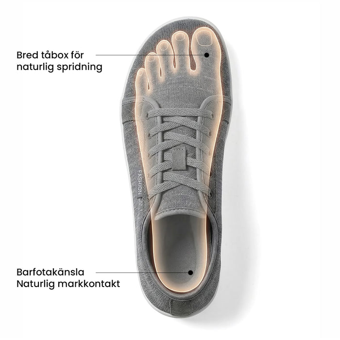 Barfotaskor tyg Unisex