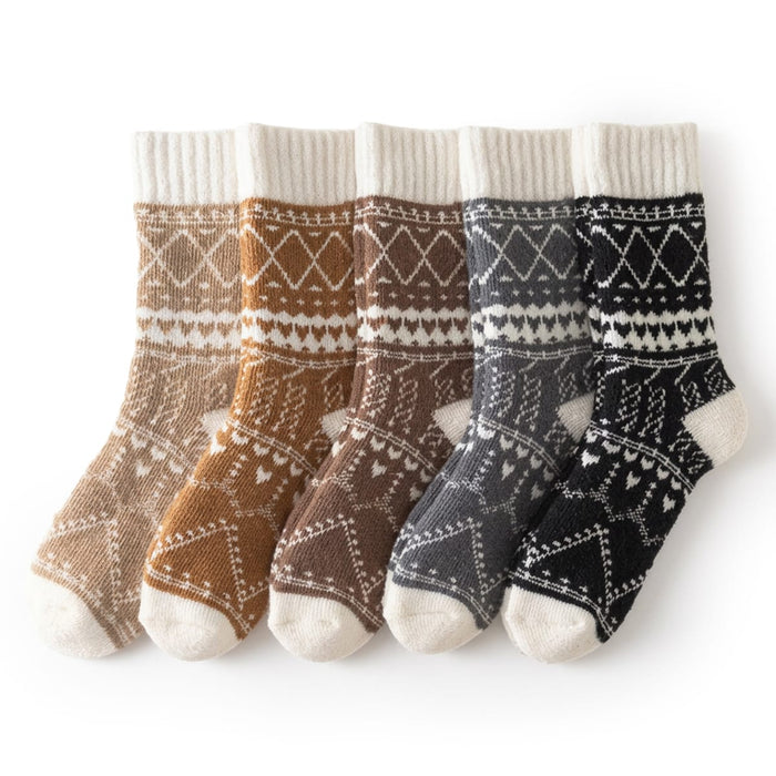 Fluffiga vinterstrumpor (5-pack)