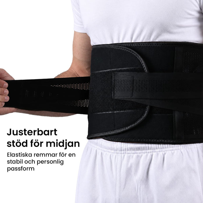 Stödjande rygg och midjebälte