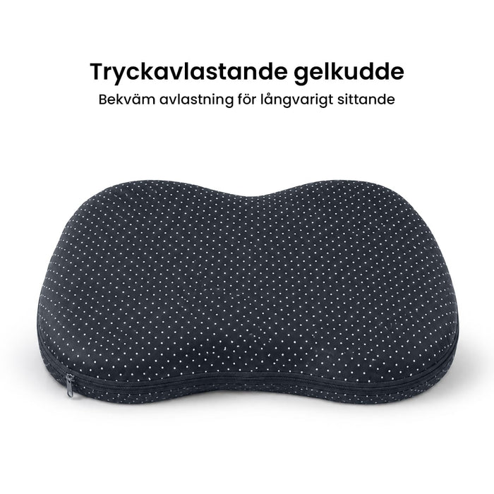 Gelkudde med mjukt överdrag
