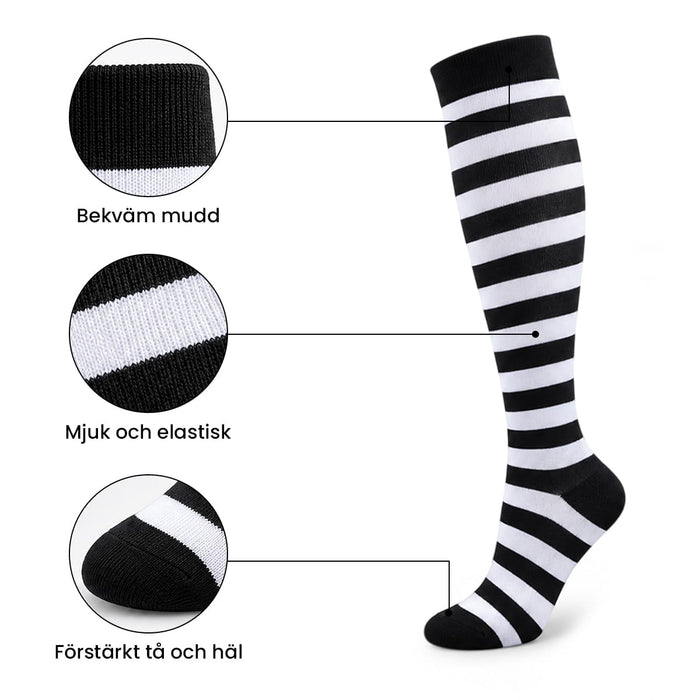 Kroppsbutiken Kompressionsstrumpor med mönster 30 mmHg (5-pack)