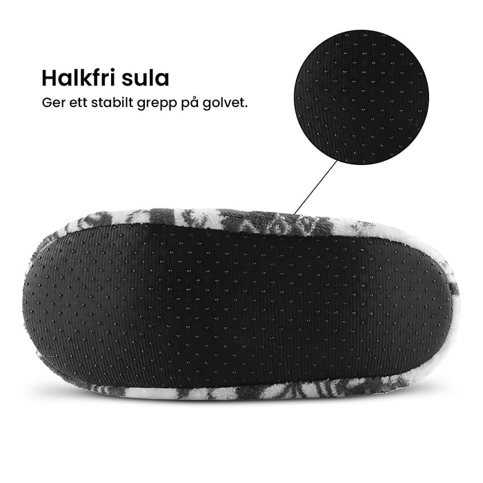 Innetofflor med älgmotiv