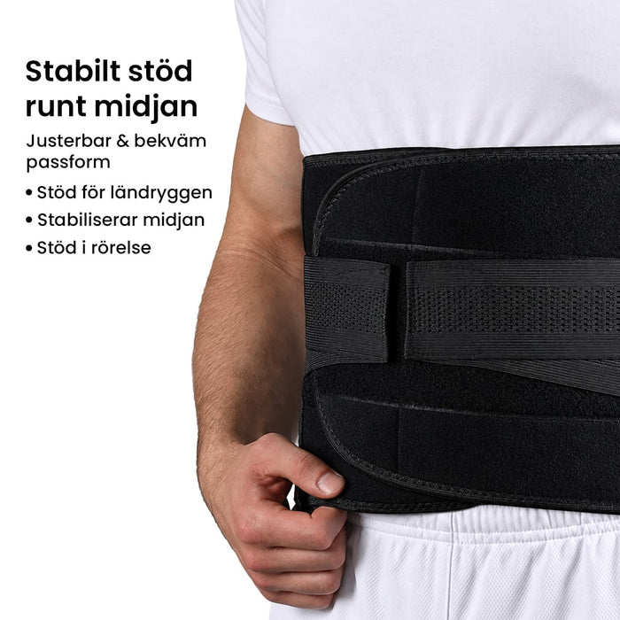 Stödjande rygg och midjebälte