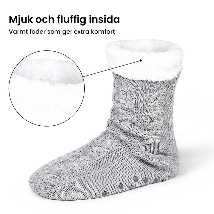 Höga fodrade vinterstrumpor