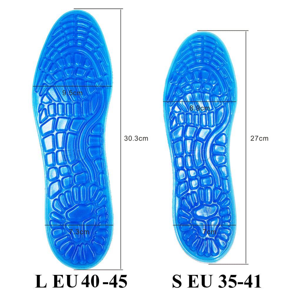 3D Silikongel Inläggssulor för Fotmassage, Ortopediska Skosulor med Stötdämpning, Fotvärkslindring för Män och Kvinnor (1 Par) - Kroppsbutiken