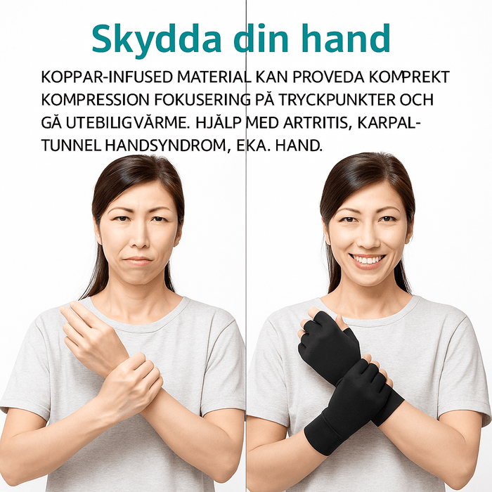Kroppsbutiken artrit Kompressionshandskar i Koppar för Artrit