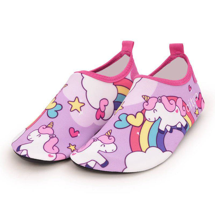Kroppsbutiken Barfotaskor barn Rosa Unicorn / 22-23 Badskor barn Anti-slip