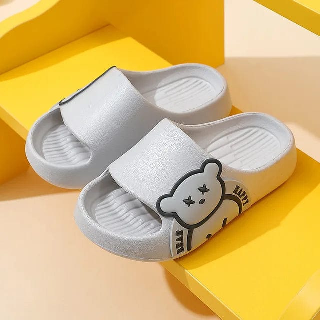 Kroppsbutiken Barntofflor Grå / 180mm-innermått 17cm Badtofflor barn