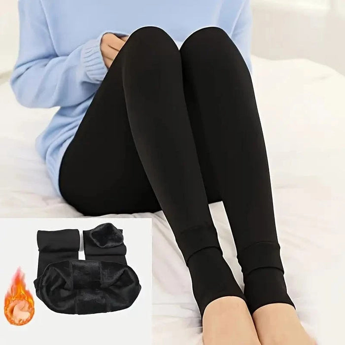 Kroppsbutiken Benvärmare One Size Fleecefodrade leggings