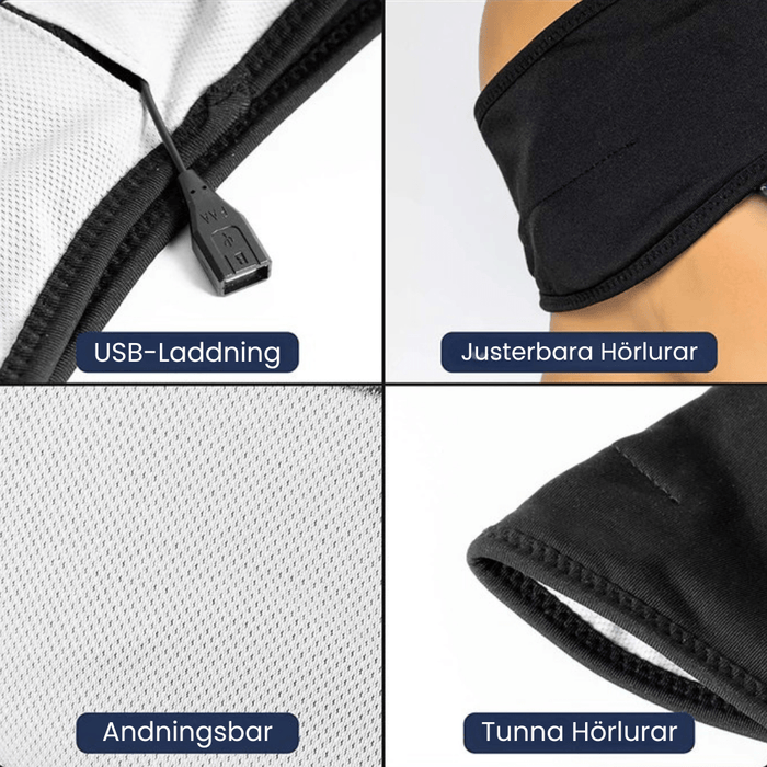 Kroppsbutiken Bluetooth pannband Pannband med hörlurar (Trådlös/Bluetooth)