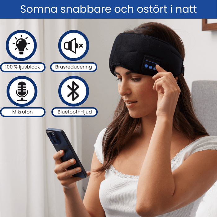 Kroppsbutiken Bluetooth pannband Sovmask Pro – Bluetooth Sömnmask