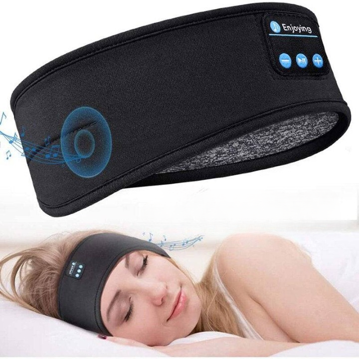 SleepSound Bluetooth 3-i-1 Pannband Hörlurar - Sömnljud och Musikenhet - Kroppsbutiken