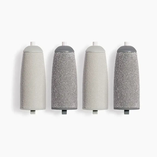 Kroppsbutiken Extra pedikyr-rullar (2x grå + 2x svart) Pedikyrapparat elektrisk - Extra sliphuvuden (2+2)