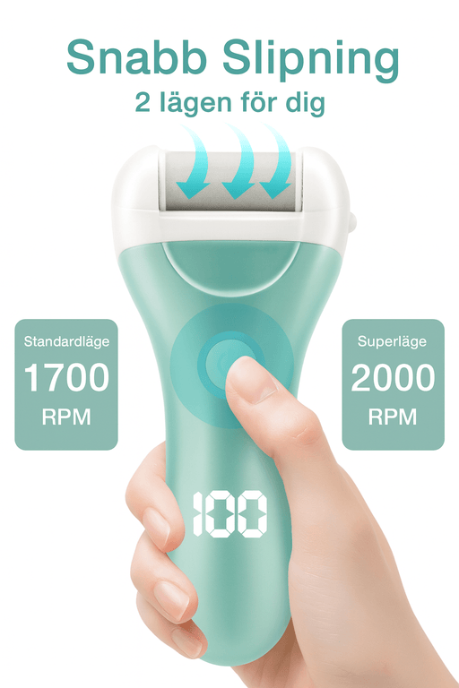 Kroppsbutiken Fotfil Fothudborttagare elektrisk (med 3 sliphuvuden)