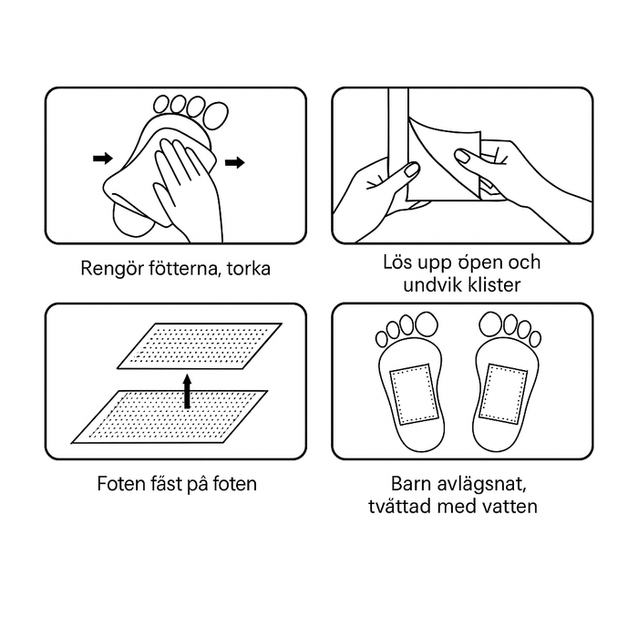 Kroppsbutiken Fotplåster Detox fotplåster 10-Pack