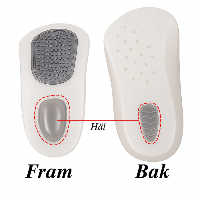 Kroppsbutiken Hålfotsinlägg Hålfotsstöd för pronationsbalans (x4)
