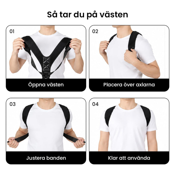 Kroppsbutiken Hållning Hållningsväst (justerbar)