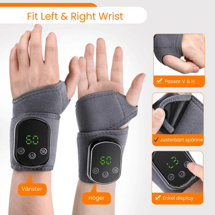 Kroppsbutiken Handledsstöd Handledsmassager med värme & vibration
