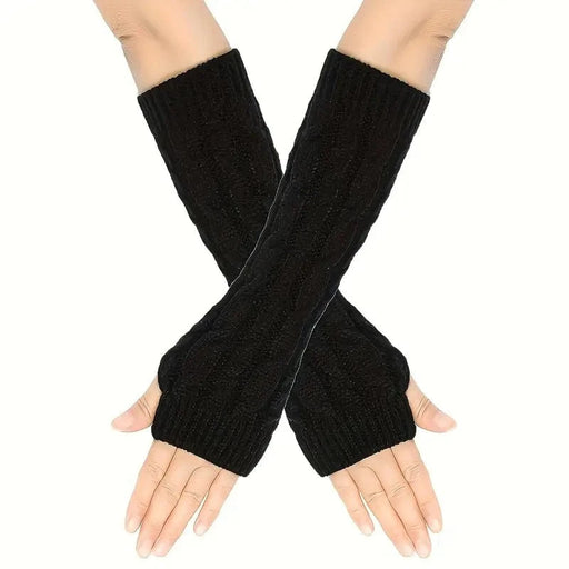 Kroppsbutiken Handledsvärmare Svart Stickade handledsvärmare