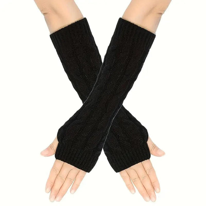Kroppsbutiken Handledsvärmare Svart Stickade handledsvärmare
