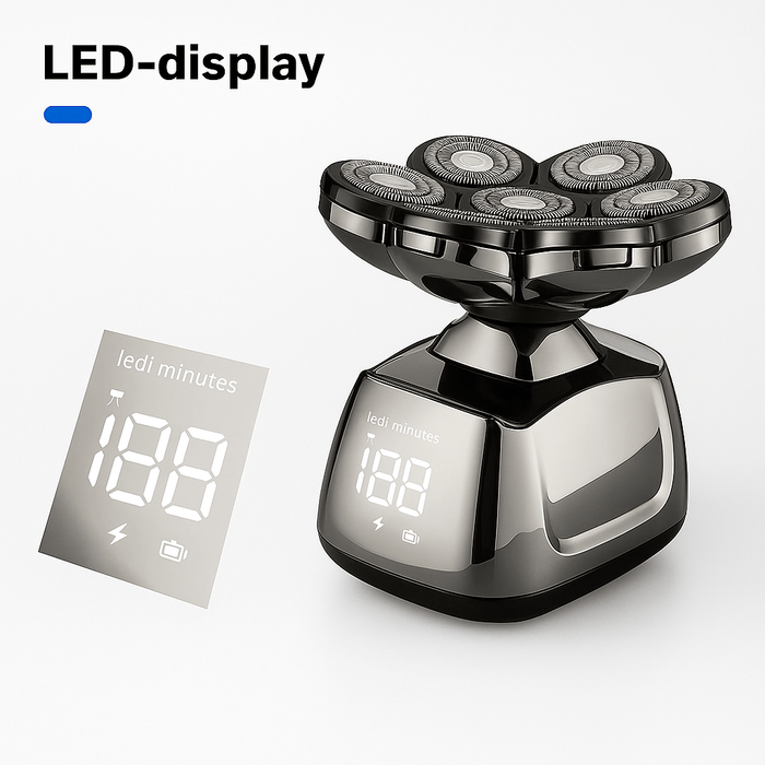 Kroppsbutiken Hårtrimmer Elektriska Huvudrakapparat - 7-i-1 Elektrisk huvudrakapparat 7D