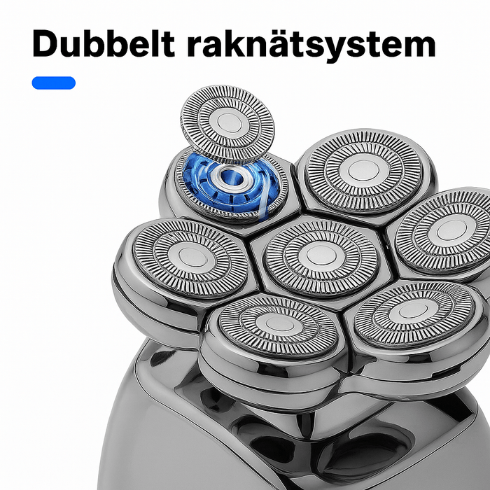 Kroppsbutiken Hårtrimmer Elektriska Huvudrakapparat - 7-i-1 Elektrisk huvudrakapparat 7D