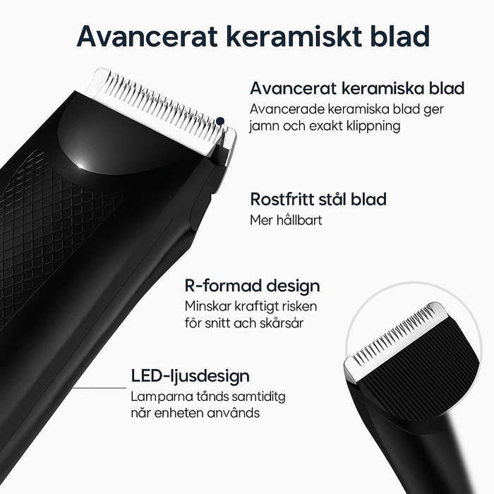 Kroppsbutiken Hårtrimmer Kroppshårstrimmer keramisk