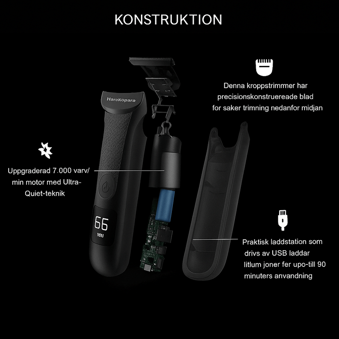 Kroppsbutiken Hårtrimmer Kroppshårstrimmer keramisk