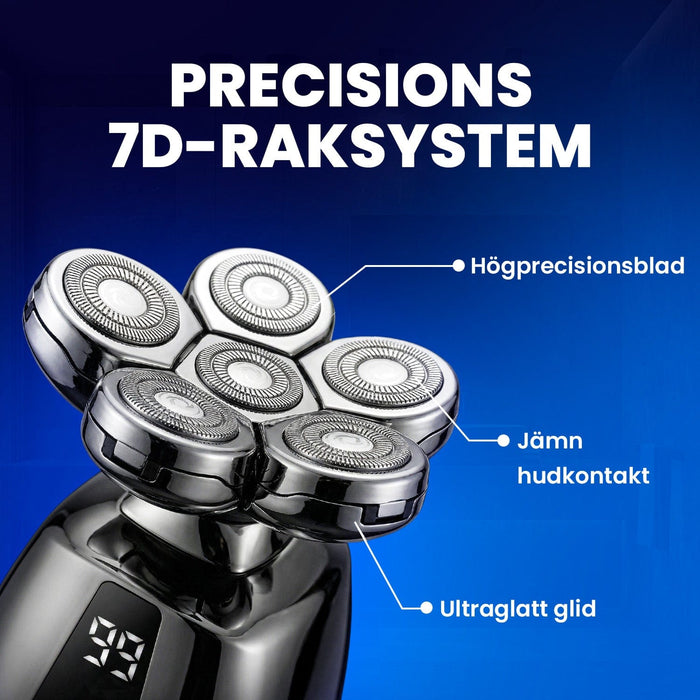 Kroppsbutiken Hårtrimmer Rakapparat huvud 7D (multifunktionell)