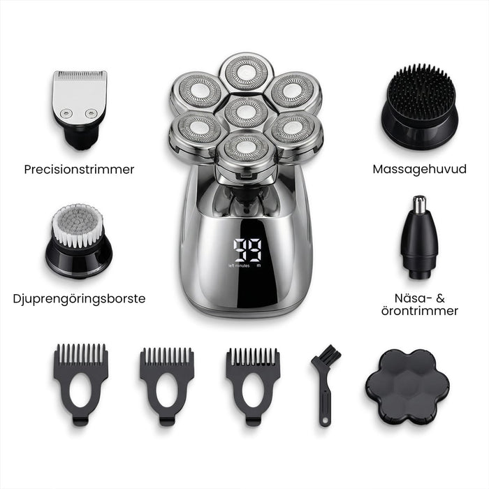 Kroppsbutiken Hårtrimmer Rakapparat huvud 7D (multifunktionell)