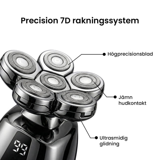 Kroppsbutiken Hårtrimmer Rakapparat huvud 7D (multifunktionell)