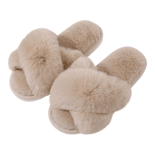 Kroppsbutiken Innetofflor Khaki / 36-37 Vintertofflor fluffy