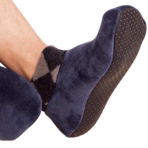 Kroppsbutiken Innetofflor One-size (37-42) / Marinblå Varma innetofflor med halkskydd