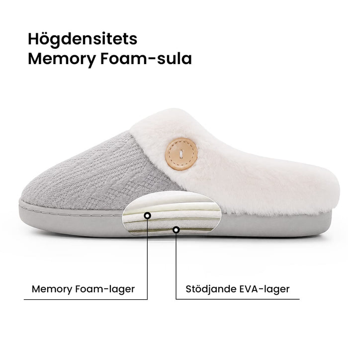 Kroppsbutiken Innetofflor Varmfodrade tofflor (halkfri sula)