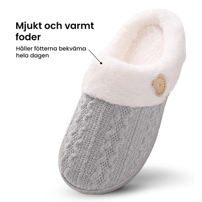 Kroppsbutiken Innetofflor Varmfodrade tofflor (halkfri sula)