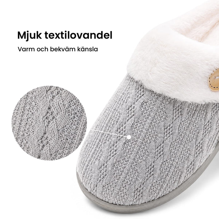 Kroppsbutiken Innetofflor Varmfodrade tofflor (halkfri sula)