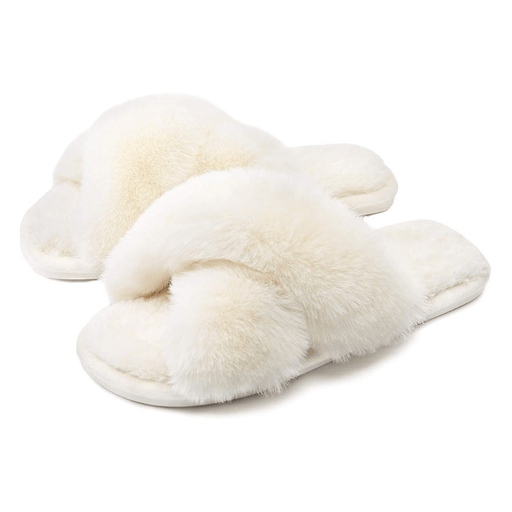 Kroppsbutiken Innetofflor Vit / 36-37 Vintertofflor fluffy