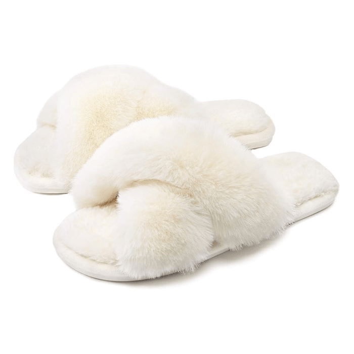 Kroppsbutiken Innetofflor Vit / 36-37 Vintertofflor fluffy