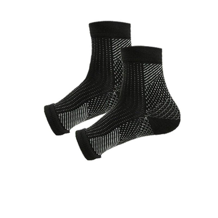 Kroppsbutiken kompressionsstrumpor S-M (36-41) / Svart med mönster Kompressionsstrumpor för blodcirkulation