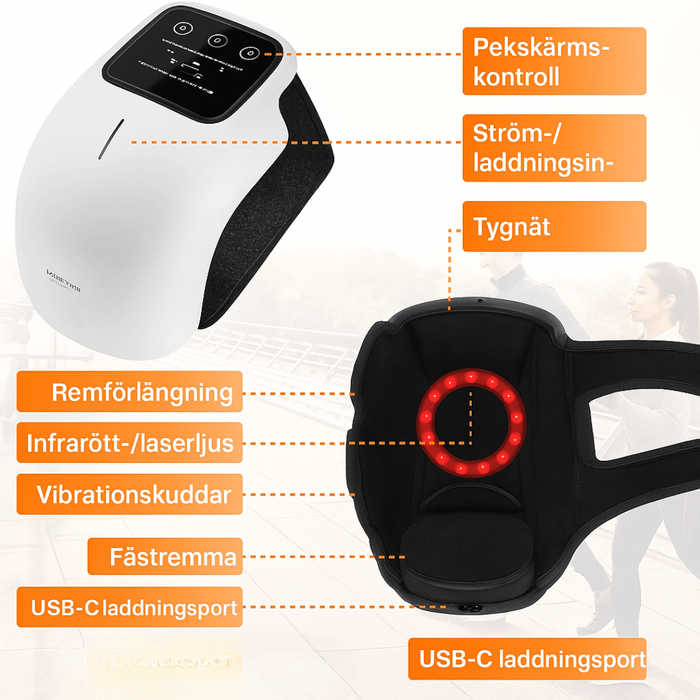 Kroppsbutiken Massage Knämassager värme och vibration