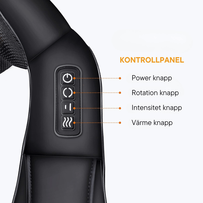 Kroppsbutiken Nackmassage Shiatsu massager för nacke och rygg med värme