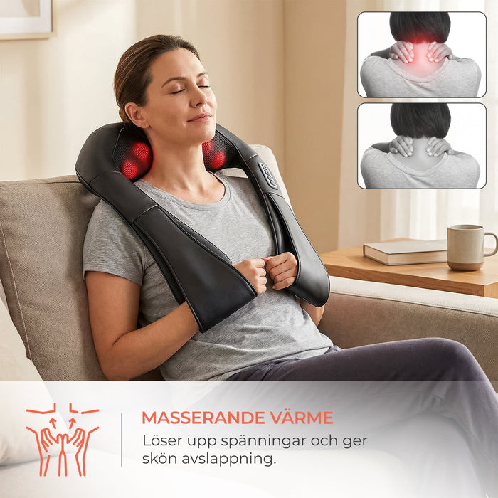 Kroppsbutiken Nackmassage Shiatsu massager för nacke och rygg med värme