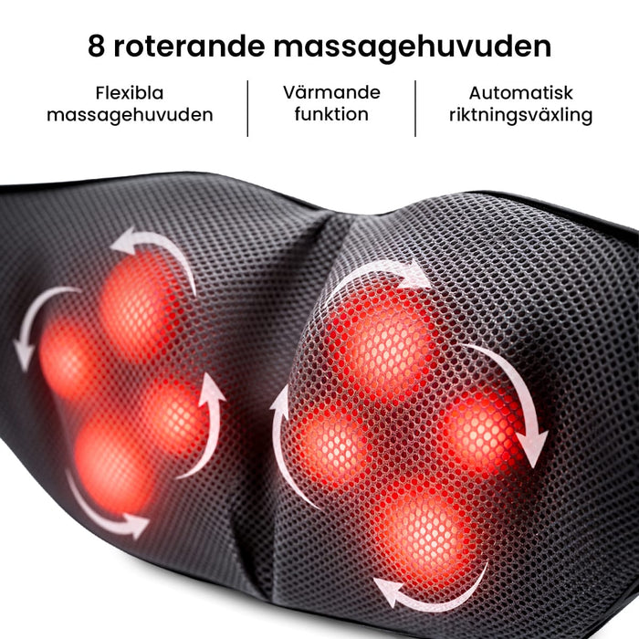 Kroppsbutiken Nackmassage Shiatsu massager för nacke och rygg med värme