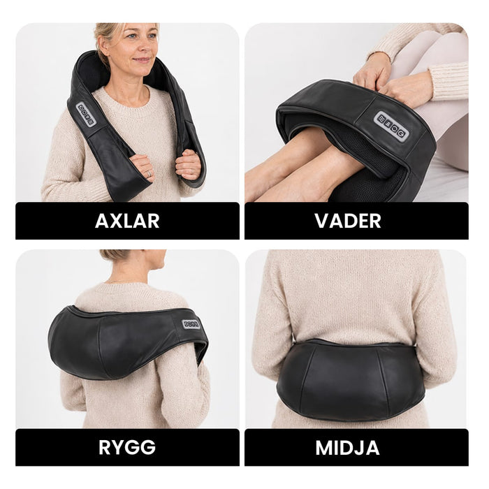 Kroppsbutiken Nackmassage Shiatsu massager för nacke och rygg med värme