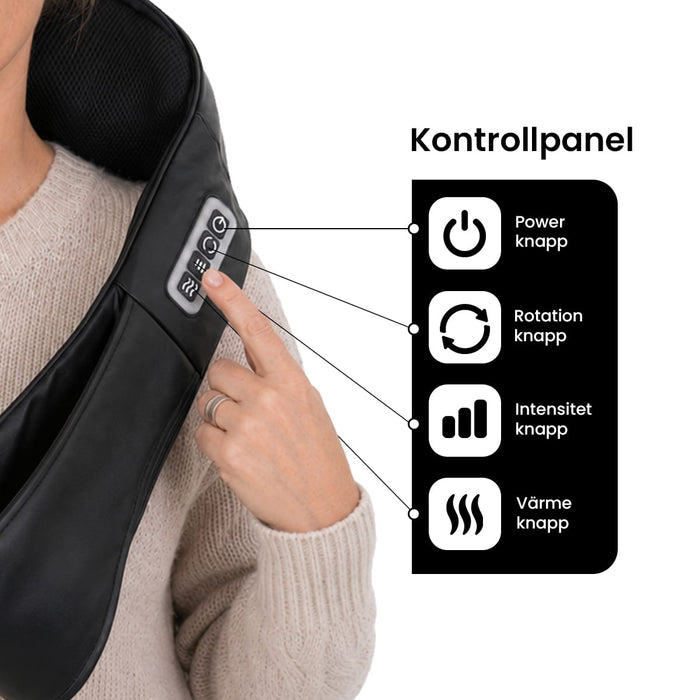Kroppsbutiken Nackmassage Shiatsu massager för nacke och rygg med värme