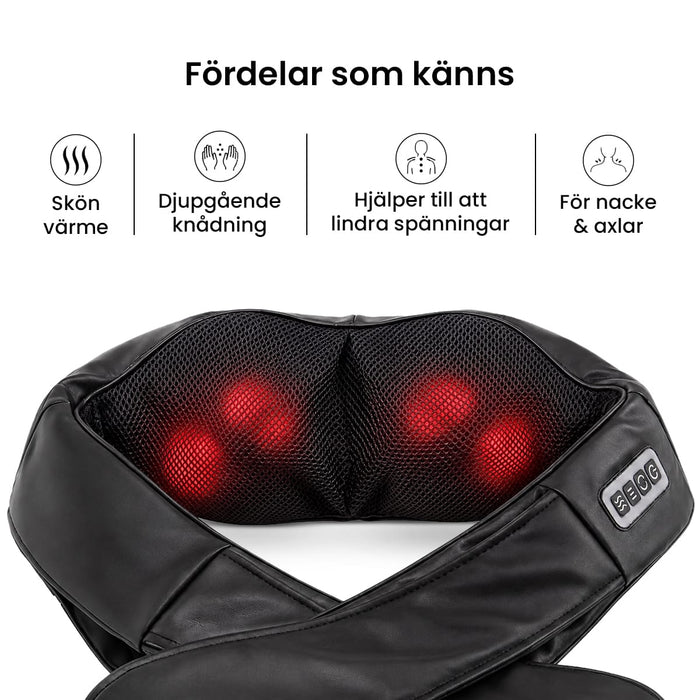 Kroppsbutiken Nackmassage Shiatsu massager för nacke och rygg med värme