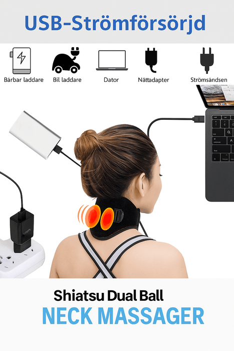 Kroppsbutiken Nackstöd Svart Nackvärmare med värme